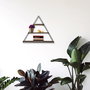 Hanah Home Hyacinth Estantería de Pared de Madera y Metal, Negro y Nogal